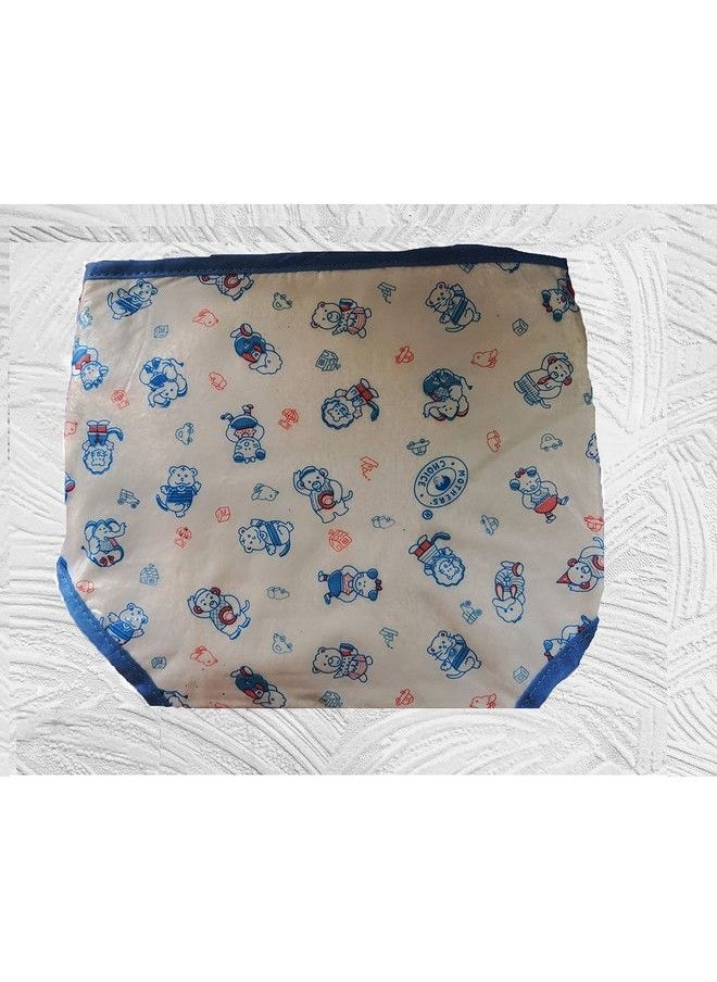 Mothers Choice Reusable Loop And Hook Pvc Nappy Diaper Training Pants Langot Waterproof Nappy For New Born Baby Outside Soft Plastic Inside Terry Cotton 69 Months (Pack Of5 Large)  - Image 3