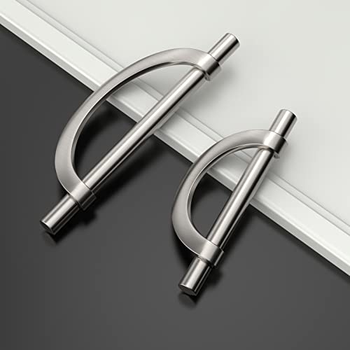 Amerdeco 10 Pack Brushed Satin Nickel Cabinet Pulls 5 Inch(128MM) Hole Centers Kitchen Cabinet Handles Hardware Kitchen Handles for Cabinets Cupboard Handles Drawer Pulls - Image 3