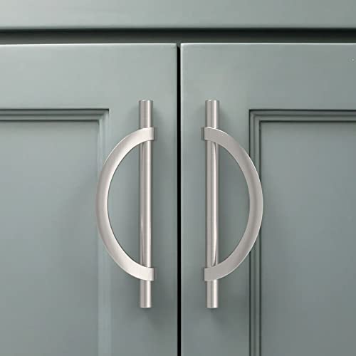 Amerdeco 10 Pack Brushed Satin Nickel Cabinet Pulls 5 Inch(128MM) Hole Centers Kitchen Cabinet Handles Hardware Kitchen Handles for Cabinets Cupboard Handles Drawer Pulls - Image 1