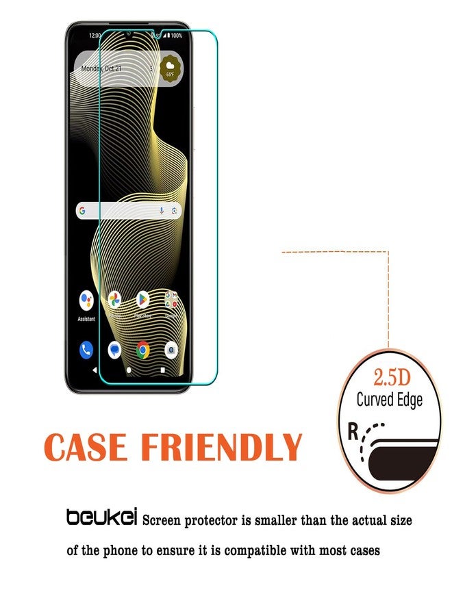beukei (3 Pack) Designed for Cricket Outlast 5G and AT&T Motivate Pro 5G Screen Protector Tempered Glass, Anti Scratch, Bubble Free, 9H Hardness - Image 4