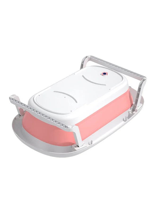 Bumble & Bird Baby Bathtub With Cushion, Foldable - Portable - Suitable For Newborn And Toddler, Anti Slip Skid Proof - Pink