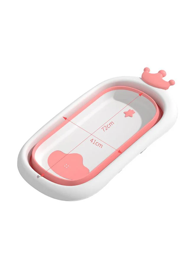 Bumble & Bird Baby Bathtub With Cushion, Foldable - Portable - Suitable For Newborn And Toddler, Anti Slip Skid Proof - Pink