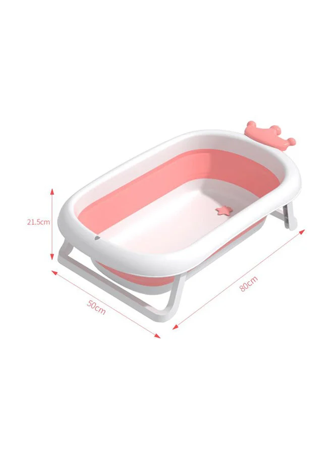Bumble & Bird Baby Bathtub With Cushion, Foldable - Portable - Suitable For Newborn And Toddler, Anti Slip Skid Proof - Pink