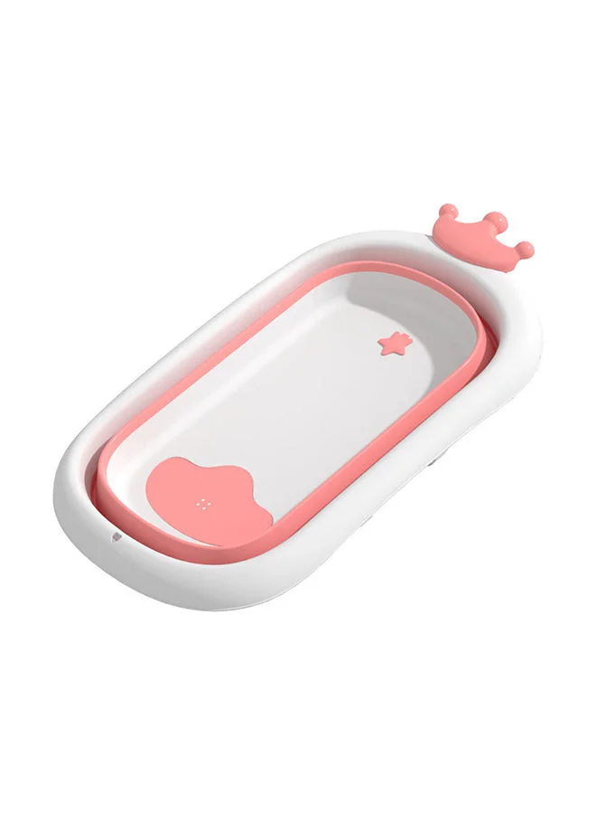 Bumble & Bird Baby Bathtub With Cushion, Foldable - Portable - Suitable For Newborn And Toddler, Anti Slip Skid Proof - Pink