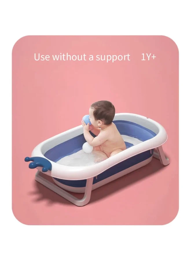 Bumble & Bird Baby Bathtub With Cushion, Foldable - Portable - Suitable For Newborn And Toddler, Anti Slip Skid Proof - Pink