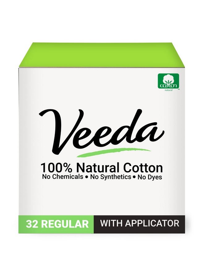 سدادات قطنية طبيعية 100% - امتصاص منتظم مع حماية ضد التسرب - أداة توزيع مضغوطة خالية من مادة BPA - بدون رائحة وخالية من الكلور والسموم - 32 قطعة