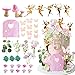 DiDida Fairy Cake Topper Fairy Garden Theme Cake Decor Pink Fairy Door for Birthday Baby Shower - Image 3