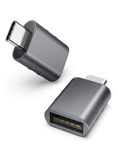USB C to USB Adapter (Pack of 2) USB C Male to USB3 Female Adapter Compatible with MacBook Pro 2023 iMac iPad Mini 6/Pro MacBook Air 2022 and Other Type C or Thunderbolt 4/3 Devices
