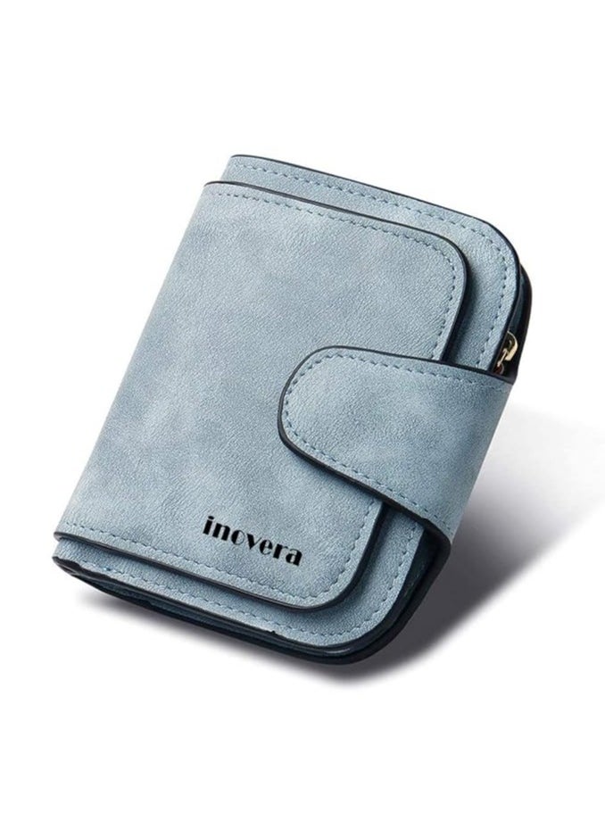 INOVERA (LABEL) Women's Vegan Leather Tri-fold Fashion Card Coin Holder Small Wallet  - Image 1