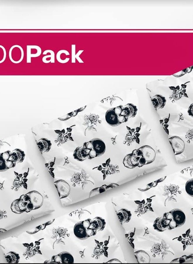 Package Mint 10x13 Poly Mailers – Skull Rose – Waterproof, Tear-Resistant Shipping Bags with Adhesive Seal – 100 Pack – Package Mint - Image 3