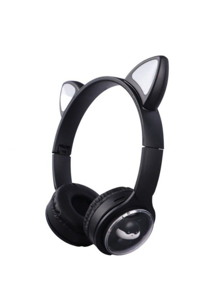 M31 Bluetooth Headphones High-quality stereo sound with RGB lighting - supports TF card and FM radio - foldable comfortable for extended use - Black - Image 2
