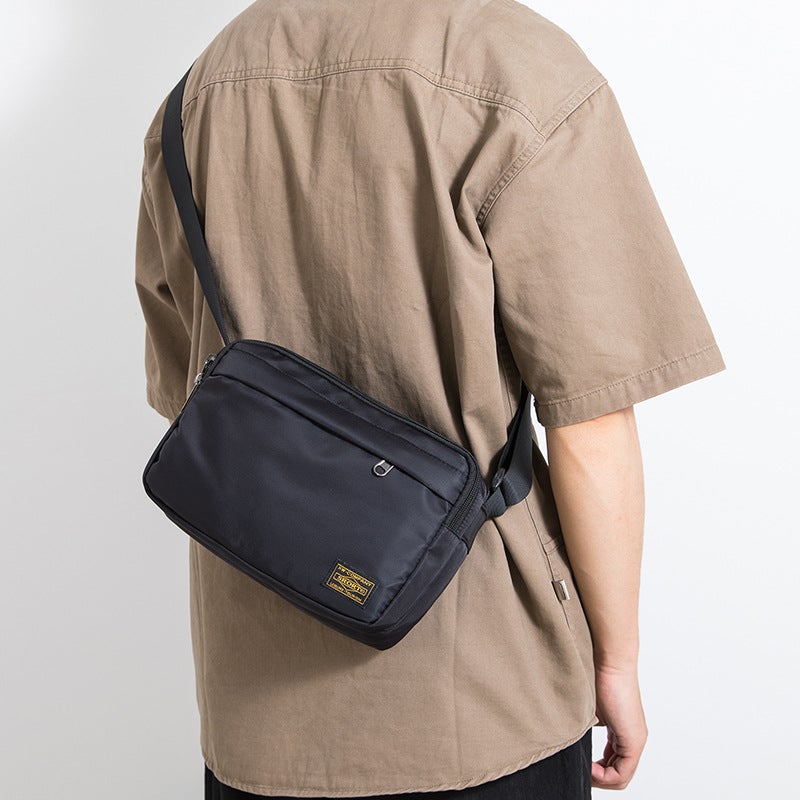 Japanese Style Simple Crossbody Bag Men'S Casual Oxford Cloth Shoulder Bag Distinctive Casual Small Satchel Tooling Style Messenger Bag - Image 4