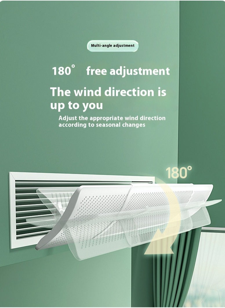 ARNOTEC - Adjustable air vent deflector for central air conditioning, universal top/side vents (49-86cm), effectively controls airflow direction and improves air quality-1 Pack - Image 1