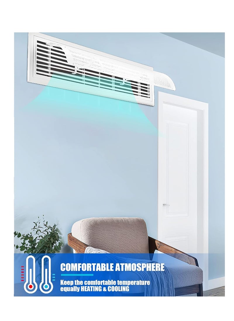 ARNOTEC - Adjustable air vent deflector for central air conditioning, universal top/side vents (49-86cm), effectively controls airflow direction and improves air quality-1 Pack - Image 1