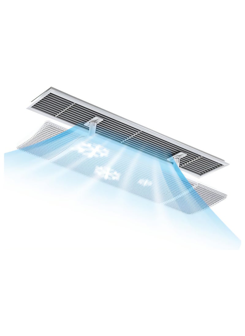 ARNOTEC - Adjustable air vent deflector for central air conditioning, universal top/side vents (49-86cm), effectively controls airflow direction and improves air quality-1 Pack - Image 1