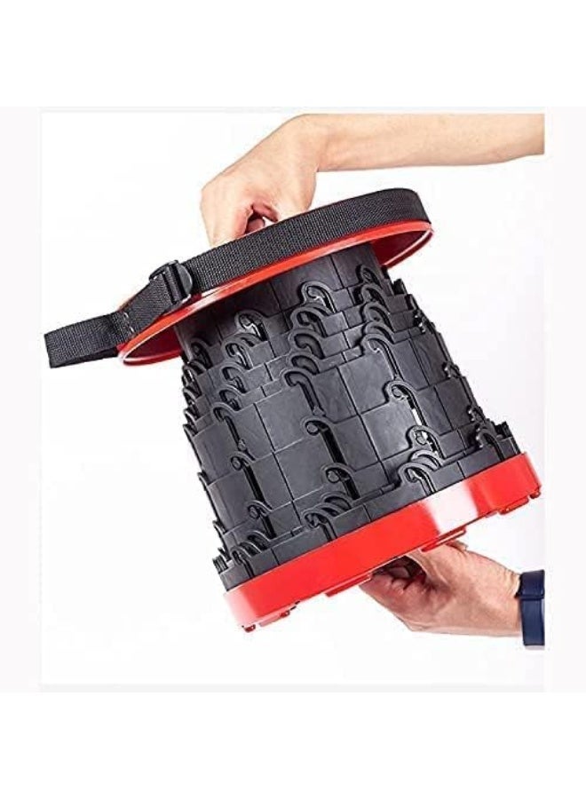 ELTRAZONE Retractable Stool - Portable Telescoping Collapsible Seat - Small Folding Telescopic Chair for Sitting, Camping, Fishing, Travel - Simple, Lightweight & Foldable Outdoor Plastic Camp Chairs for Adults - Image 3