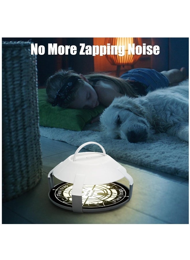 Generic - Indoor Flea Trap 2-Pack, Upgraded Electric Flea Traps with LED Light, Cordless Design for Home Use, Includes 8 Sticky 6.5” Disc Refills for Effective Flea Infestation Control. - Image 1