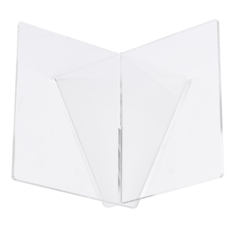 Acrylic Book Stand Displaying Shelf X Shaped Book Rack for Cookbook Recipe Menu Magazines Storybook Holder for Opening Books - Image 1