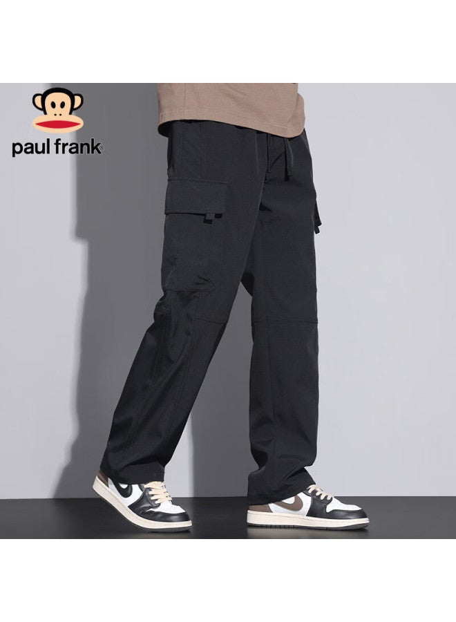 Paul Frank Men's Work Pants Winter American Style Straight Leg Casual Trousers Black 2XL - Image 3