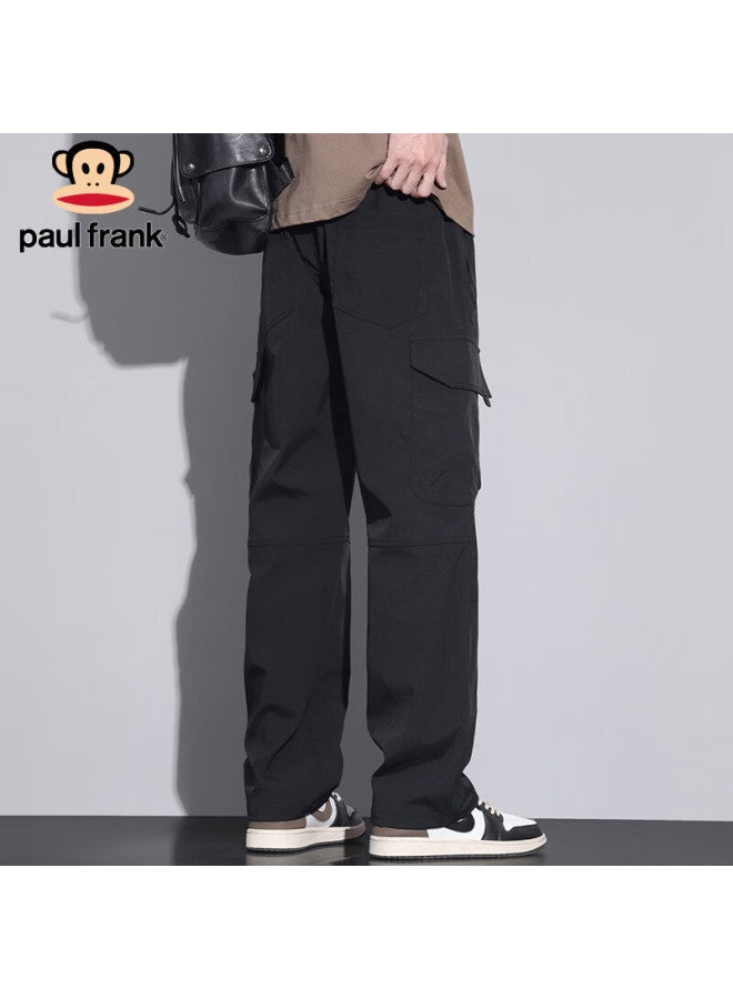 Paul Frank Men's Work Pants Winter American Style Straight Leg Casual Trousers Black 2XL - Image 4