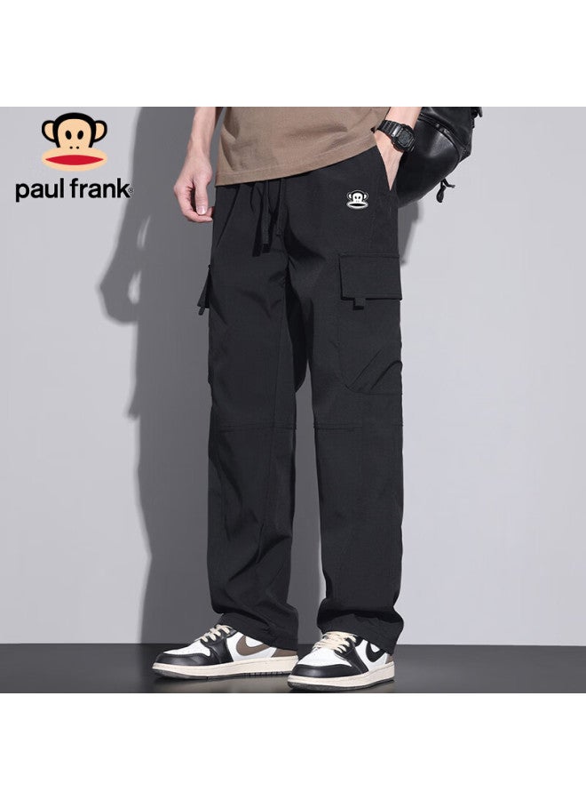 Paul Frank Men's Work Pants Winter American Style Straight Leg Casual Trousers Black 2XL - Image 1