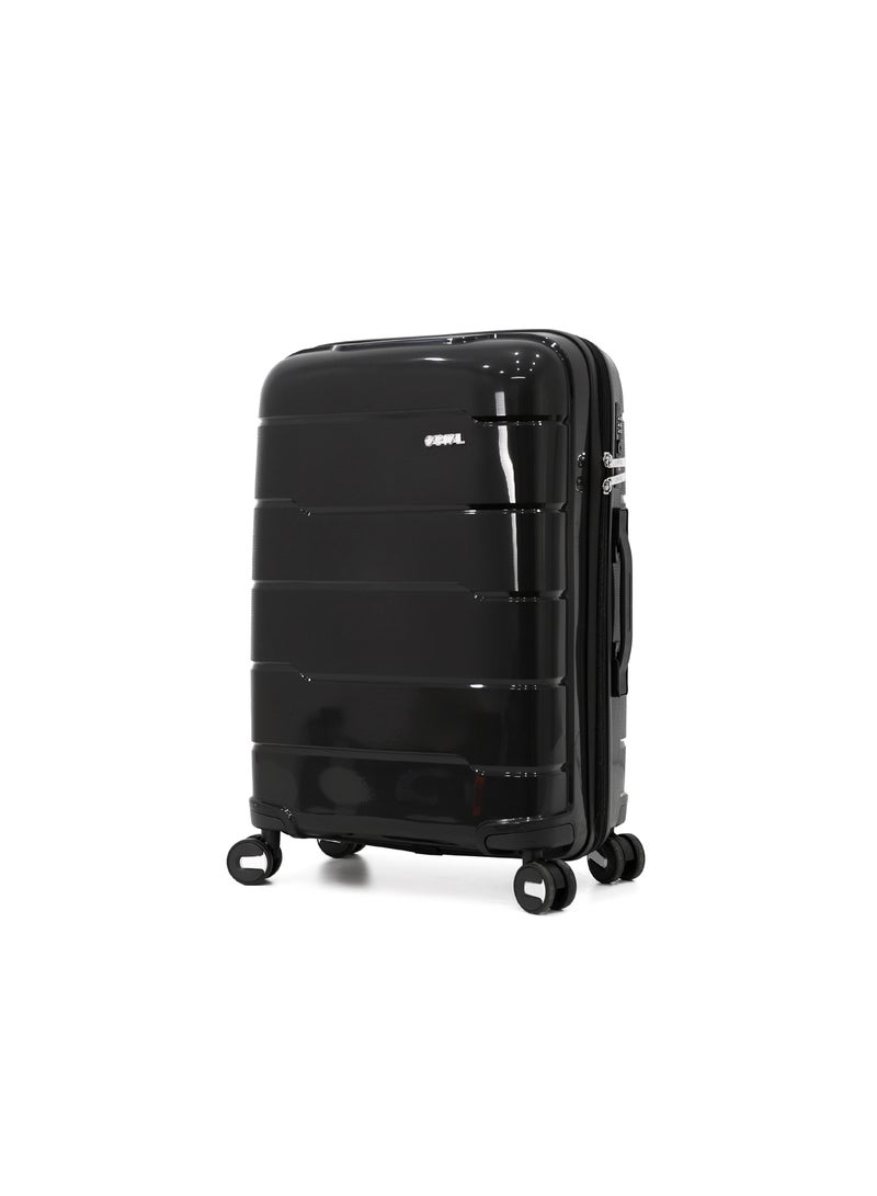 CAPITAL 3-Piece Hard-Side Polypropylene Luggage Set – Lightweight, Durable, Spinner Trolley with TSA Lock,Black (S-20",M-24",L-28") - Image 2