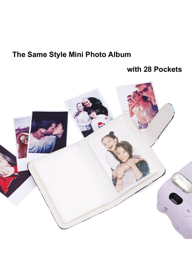 Zikra Instant Camera Case Compatible with for Fujifilm Instax Mini 11/9 / 8/8+ PU Leather Bag with Pocket and Adjustable Shoulder Strap Mini Photo Album Astronaut - Image 4