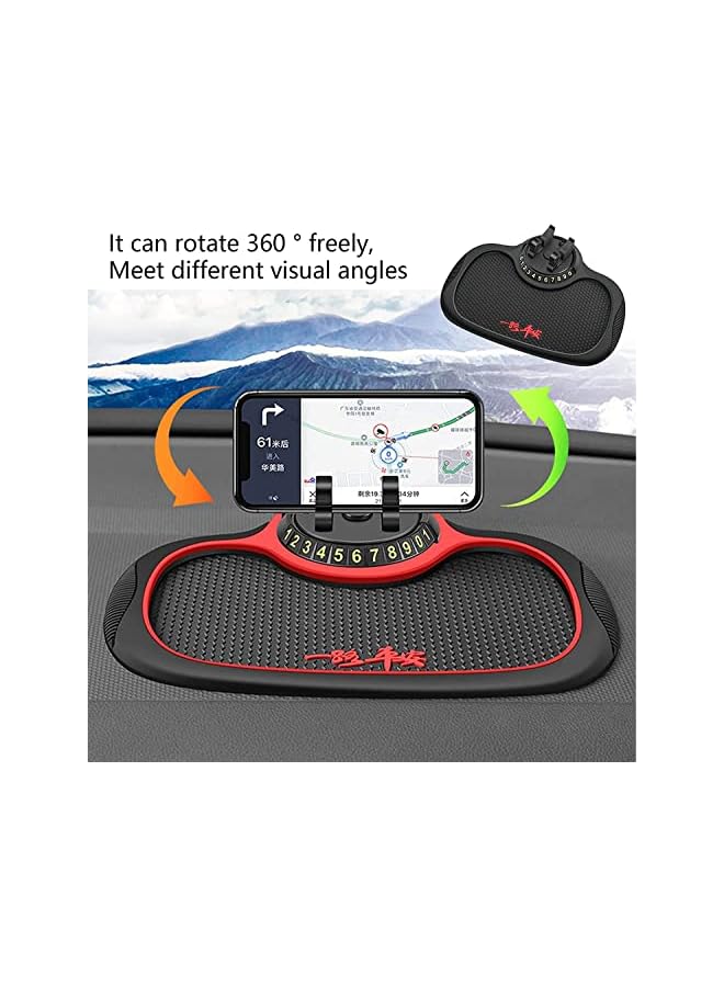 SYOSI Phone Pad for Car Non-Slip 3-in-1 Car Phone Pad Cute Animal Dolls Car Phone Pad Holder with Universal Cell Phone Holder Number Plate Stickers Anti-Slip Mat for Car - Image 4