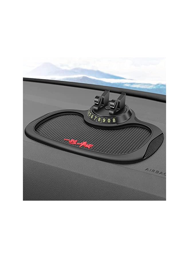 SYOSI Phone Pad for Car Non-Slip 3-in-1 Car Phone Pad Cute Animal Dolls Car Phone Pad Holder with Universal Cell Phone Holder Number Plate Stickers Anti-Slip Mat for Car - Image 2
