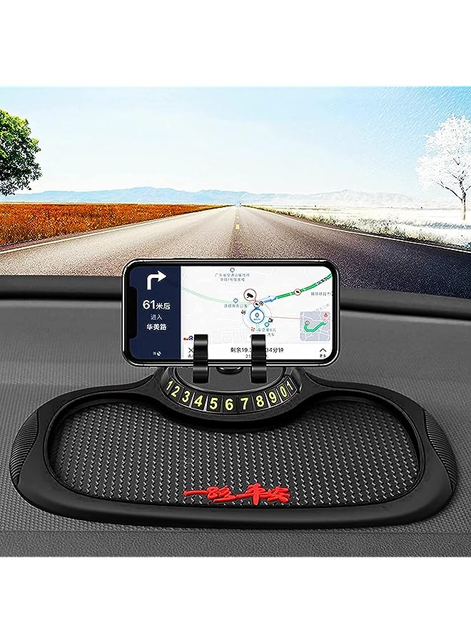 SYOSI Phone Pad for Car Non-Slip 3-in-1 Car Phone Pad Cute Animal Dolls Car Phone Pad Holder with Universal Cell Phone Holder Number Plate Stickers Anti-Slip Mat for Car - Image 1