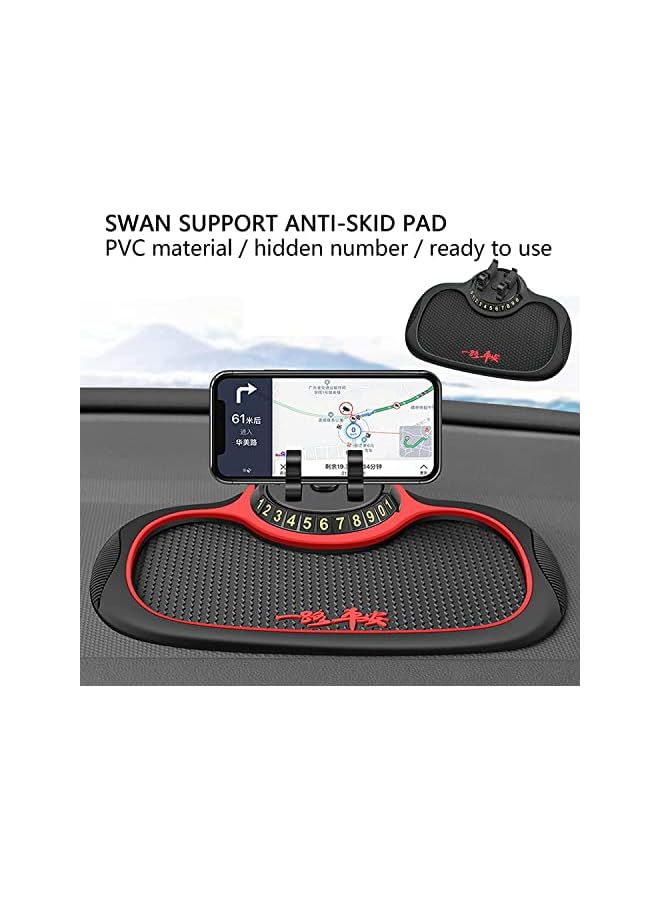 SYOSI Phone Pad for Car Non-Slip 3-in-1 Car Phone Pad Cute Animal Dolls Car Phone Pad Holder with Universal Cell Phone Holder Number Plate Stickers Anti-Slip Mat for Car - Image 3