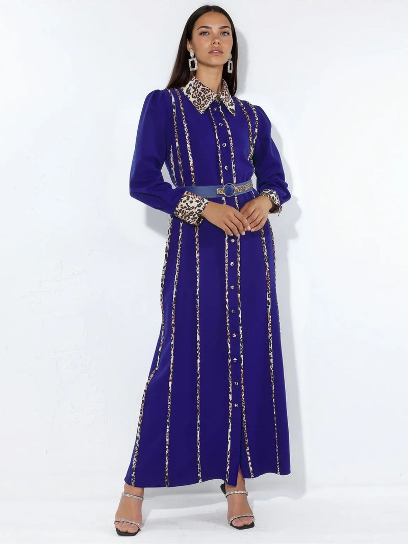 Jennyfer Leopard Print Maxi Shirt Dress - Image 2