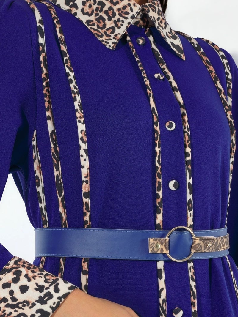 Jennyfer Leopard Print Maxi Shirt Dress - Image 5