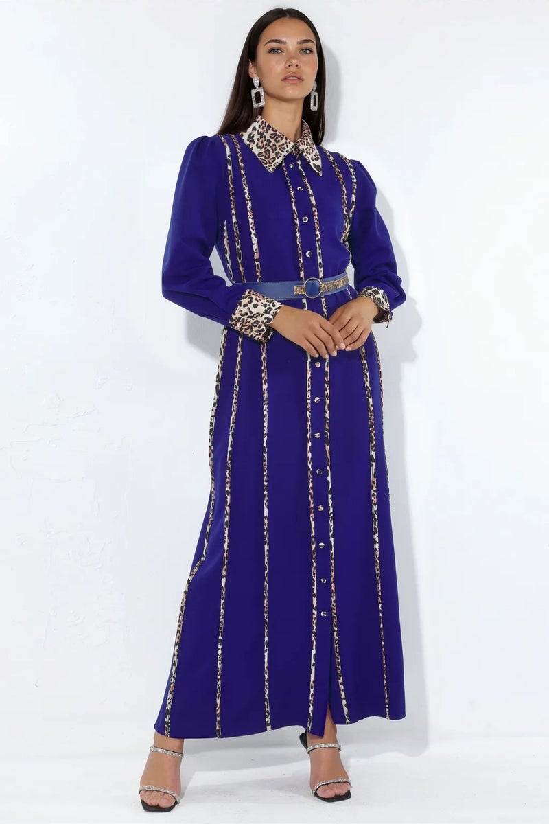 Jennyfer Leopard Print Maxi Shirt Dress - Image 2
