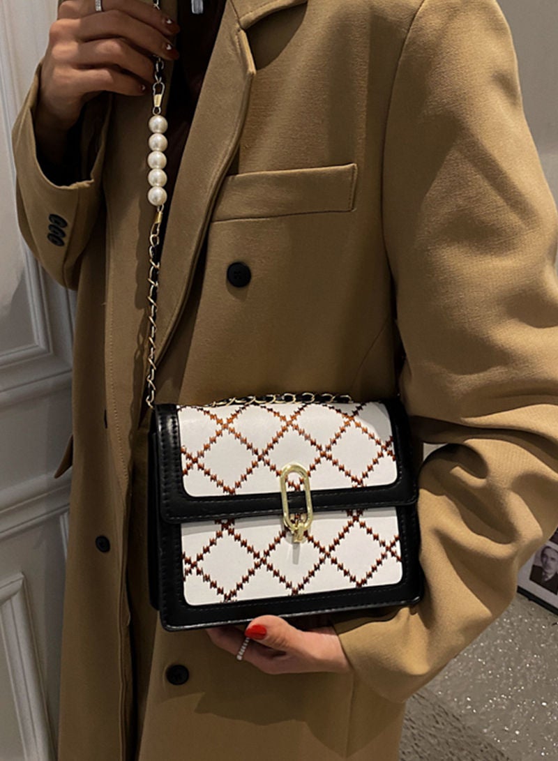 Sharpdo Line Square Handbag Shoulder Crossbody Bag - Image 3