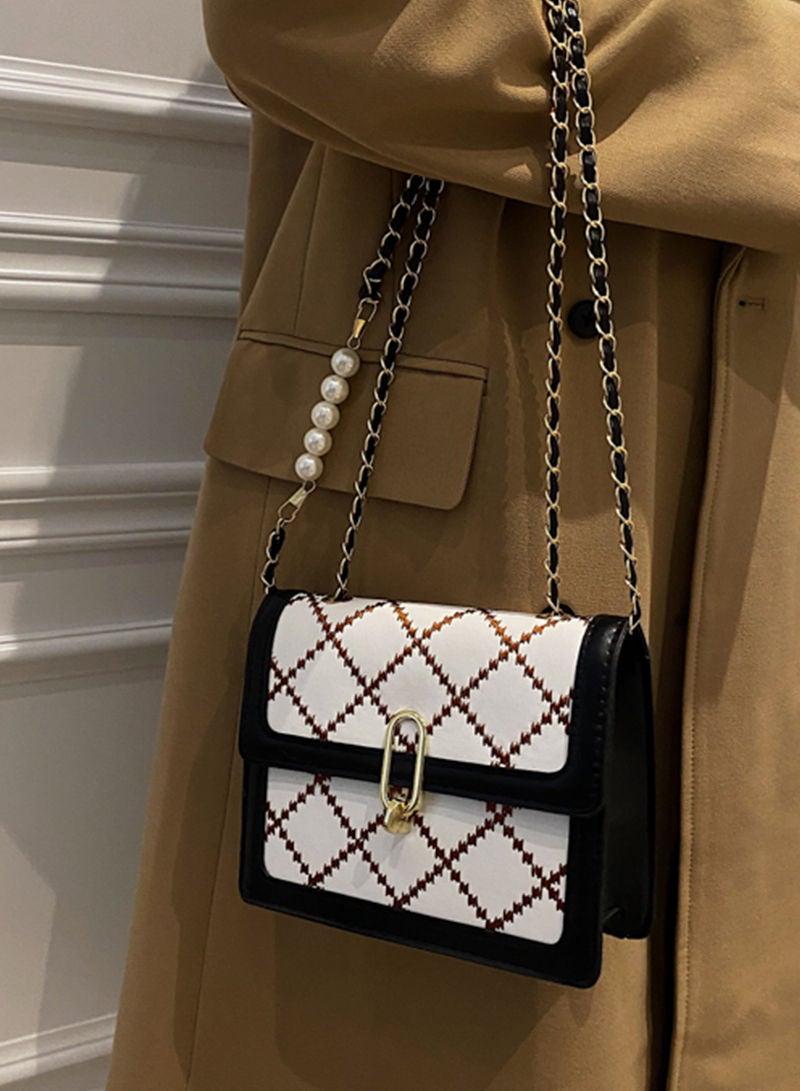 Sharpdo Line Square Handbag Shoulder Crossbody Bag - Image 2