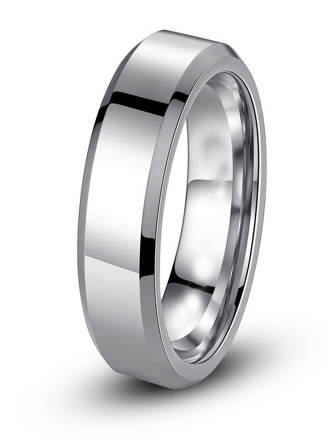 MABELLA His and Hers Wedding Ring Sets 3 Stone Womens Silver CZ Ring Set and Mens Stainless Steel Matching Wedding Band Women's Size 5 Men's Size 10 - Image 3
