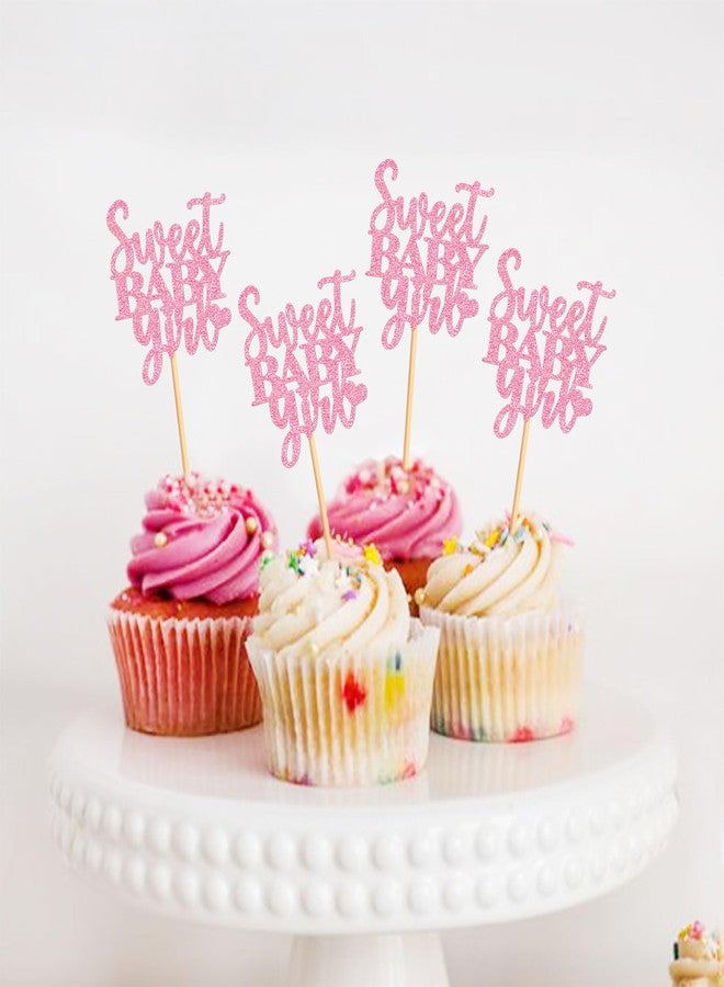 Ercadio 24 Pcs Baby Shower Cupcake Toppers Picks Pink Sweet Baby Girl Party Cake Decoration Baby Birthday Party Theme Decor Supplies - Image 5