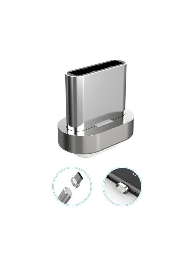 NIBEMINENT Detachable Magnetic Type-C Adapter Silver - Image 3