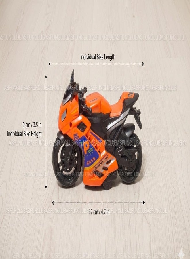 ASFunClub FunClub Sports Bike Toys Pull Back Vehicle Toys for Kids Push and Go Crawling Toys for Boys Car Push and Go Toys for Kids Friction Powered Toy Vehicles Toys for Baby Best gift toy-Random Color-3 Bikes - Image 4