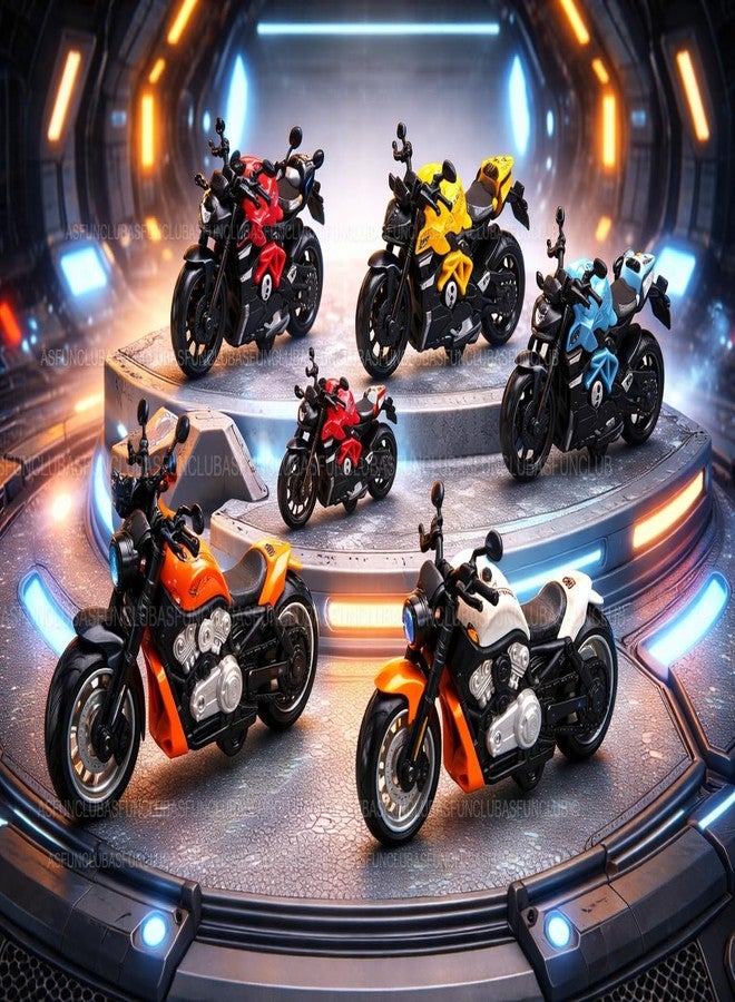 ASFunClub FunClub Sports Bike Toys Pull Back Vehicle Toys for Kids Push and Go Crawling Toys for Boys Car Push and Go Toys for Kids Friction Powered Toy Vehicles Toys for Baby Best gift toy-Random Color-3 Bikes - Image 2