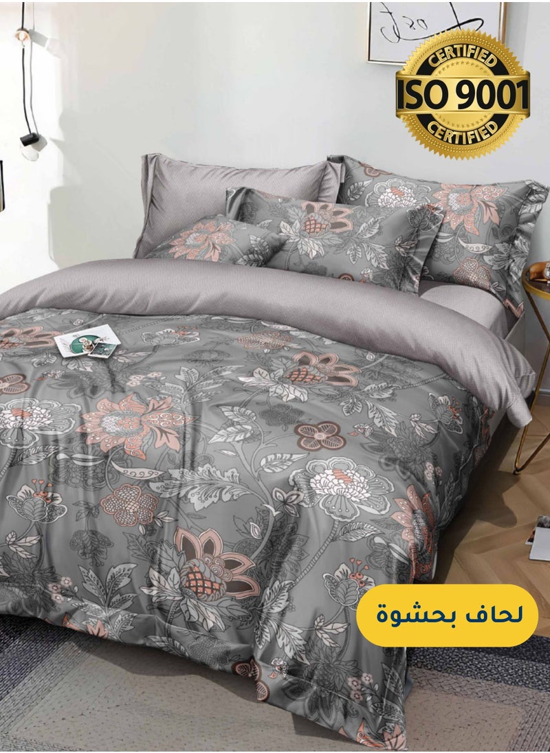 Master Home Textile - Microfiber Printed Comforter Sets, Fits 120 x 200 cm Single Size Bed, 4 Pcs, With Soft Filling, Celine Series - Image 1