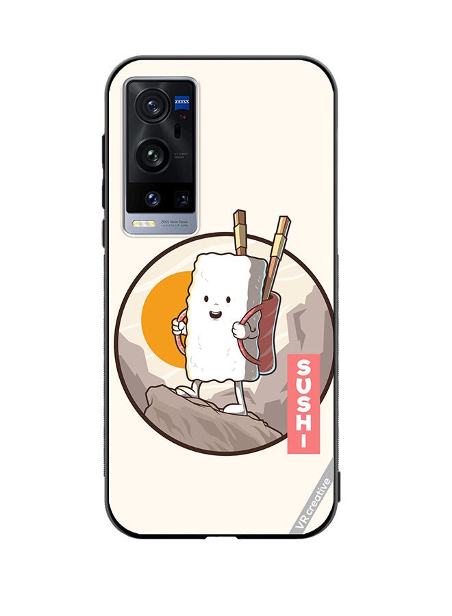 VR CREATIVE Protective Case Cover For Vivo X60 Pro Plus Travel Sushi Design Multicolour - Image 1