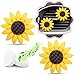 Zadin 2 Pieces Sunflower Car Accessories Cute Car Air Freshener Sunflower Air Vent Clips Sunflowers Gift Decorations Girasoles Car Clip Interior Air Vent Decor - Image 2