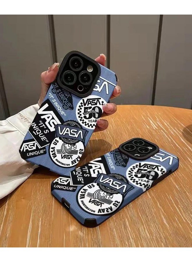 في آر كرييتيف غطاء حماية واقٍ لهاتف أبل آيفون 13 برو ماكس بتصميم فازا الفريد باللون الأزرق - Image 2