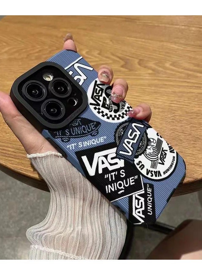 في آر كرييتيف غطاء حماية واقٍ لهاتف أبل آيفون 13 برو ماكس بتصميم فازا الفريد باللون الأزرق - Image 3