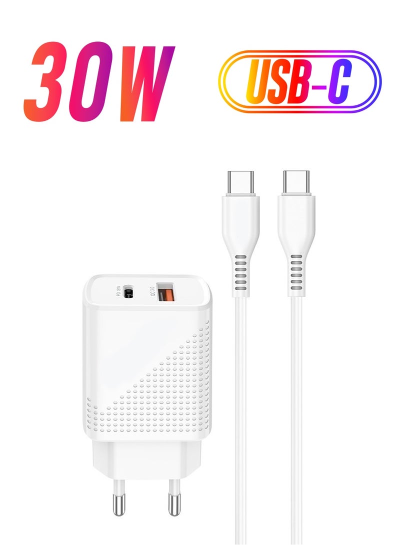 Miqia MA03 Fast Charger Quick Charge Power Delivery With Lightning cable White - Image 1