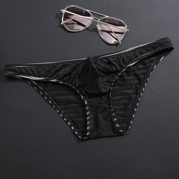 New Mens Low-Rise Briefs Breathable Ultra Thin Black  - Image 1