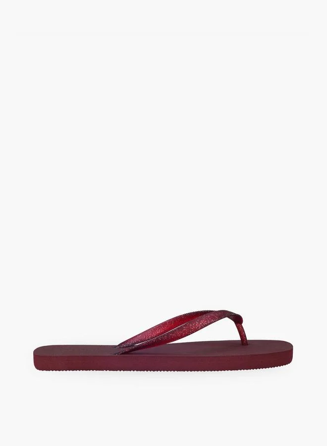 سيليست Women Glitter Strap Flip Flops