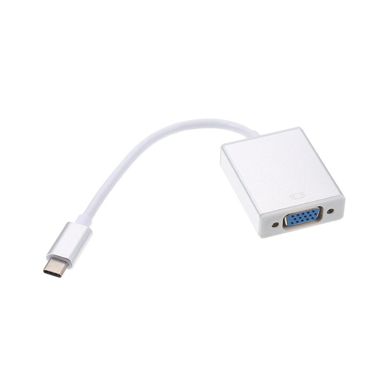 Type-C to Female VGA Adapter Cable Converter USB-C to VGA HDTV Adapter Cable Replacement For Samsung Galaxy S9 Macbook for Monitor Projector TV - Image 1